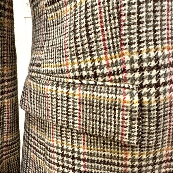 *rare* J. CREW Regent Wool Blazer Natural Plaid, Velvet Ribbon & Cobalt Pop — 6 - Picture 9 of 16